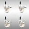 Service Caster 3 Inch 316SS Nylon Wheel Swivel 7/8 Inch Expanding Stem Caster Set Lock Brake SCC-SS316TTLEX20S314-NYS-78-4 - alternate 1